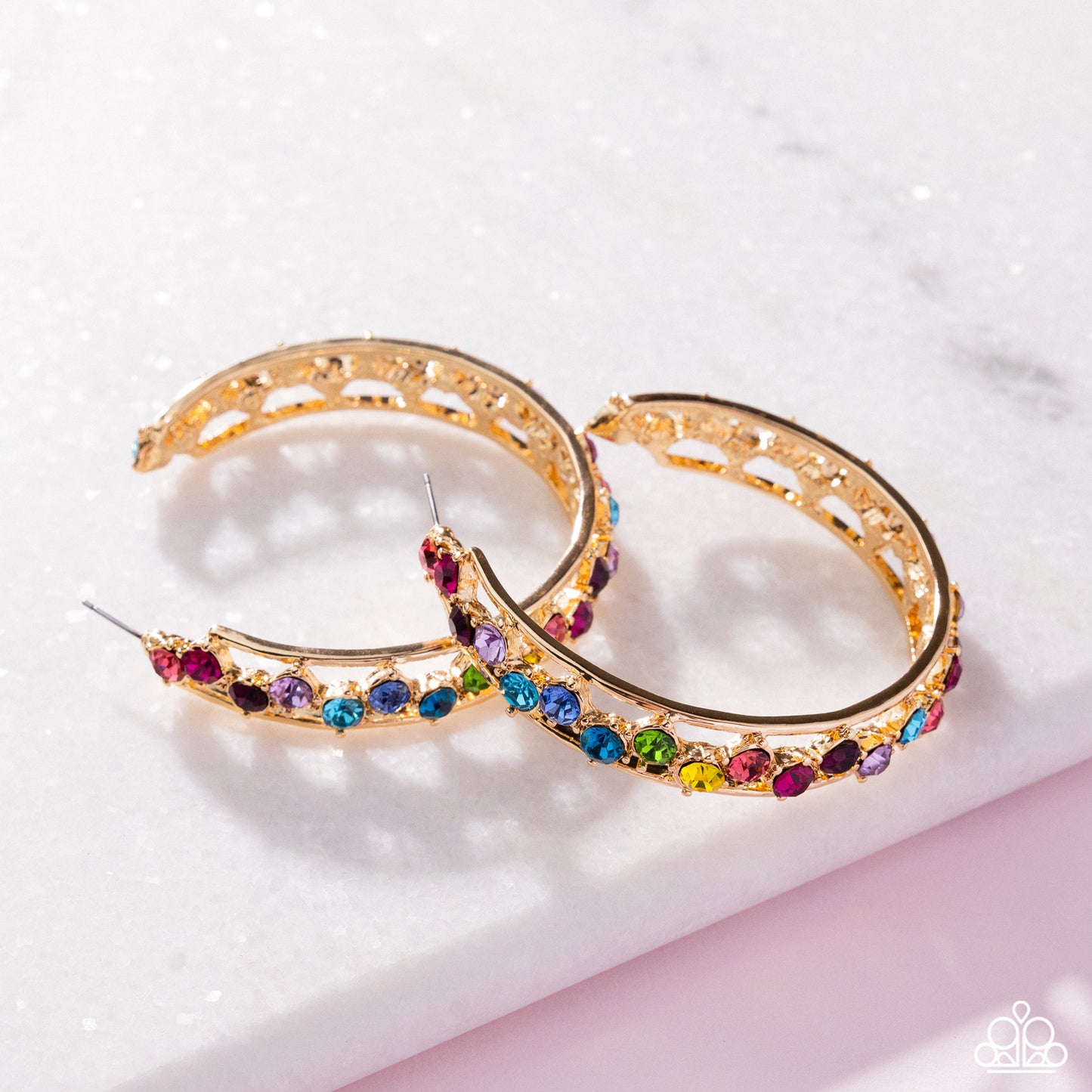 Paparazzi Accessories - Scattered Sophistication - Multi Gold Earrings