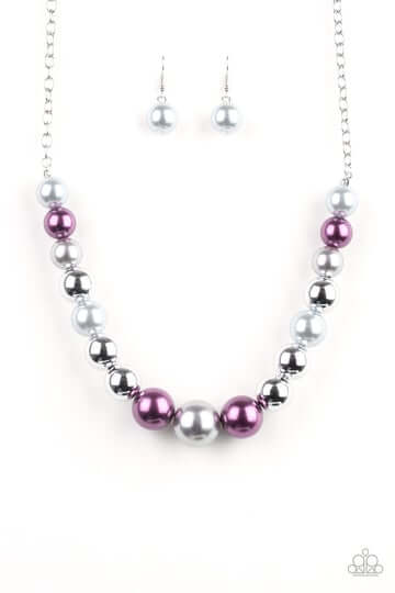 Paparazzi Accessories - Take Note #N761 Peg - Purple Necklace