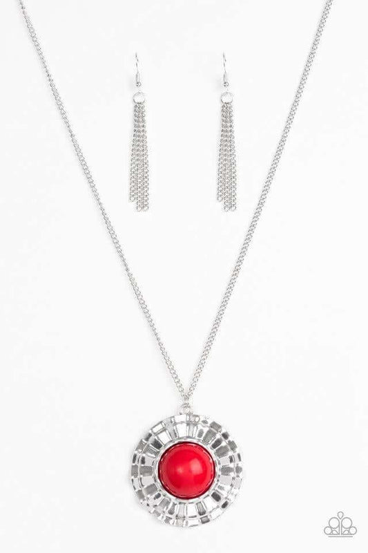 Paparazzi Accessories - My Primary Color #N756 Peg - Red Necklace