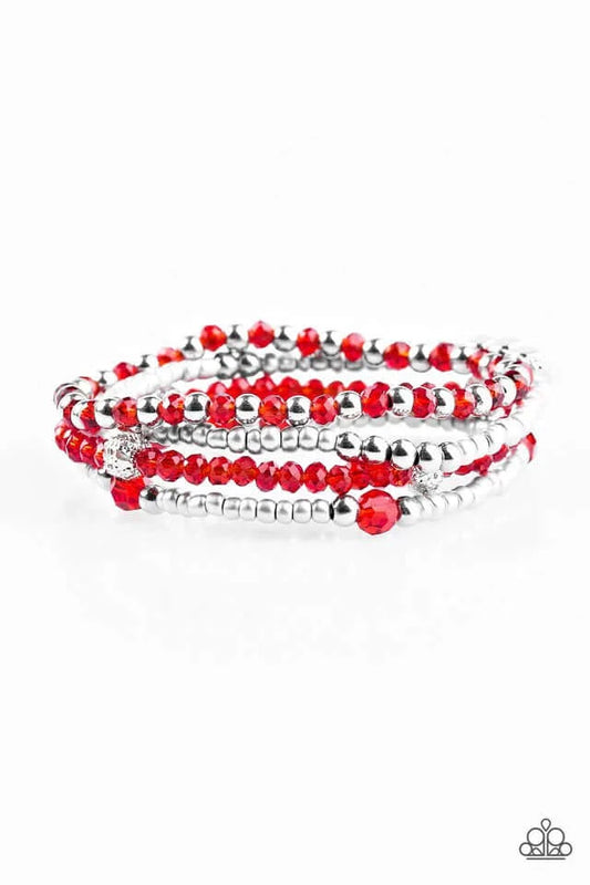 Paparazzi Accessories - All Glam #L640 - Red Bracelet