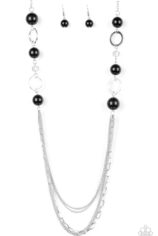 Paparazzi Accessories - Its About SHOWTIME! #L643 - Black Necklace