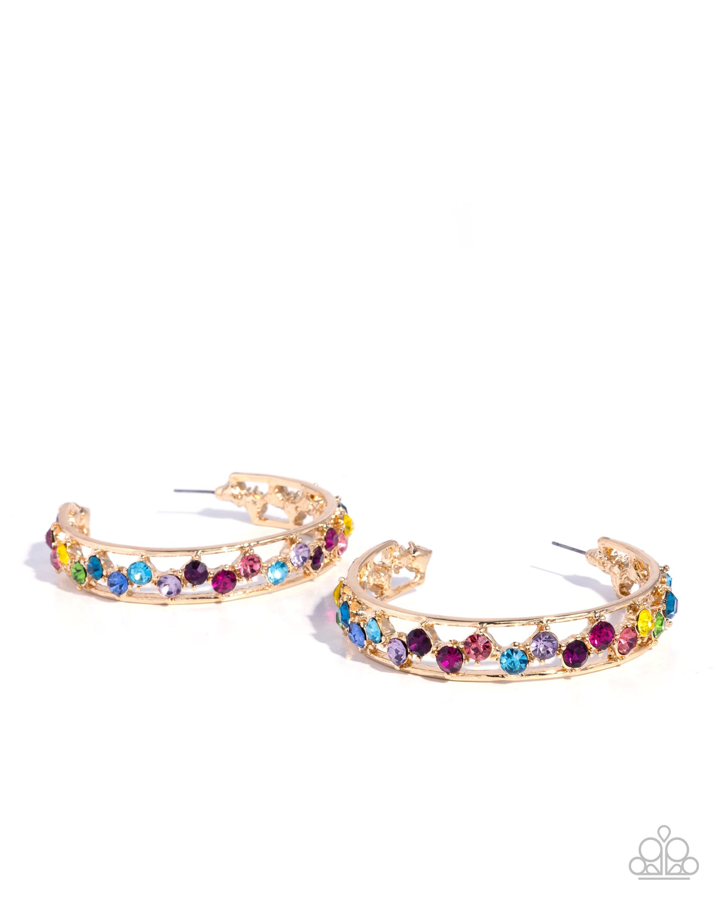 Paparazzi Accessories - Scattered Sophistication - Multi Gold Earrings
